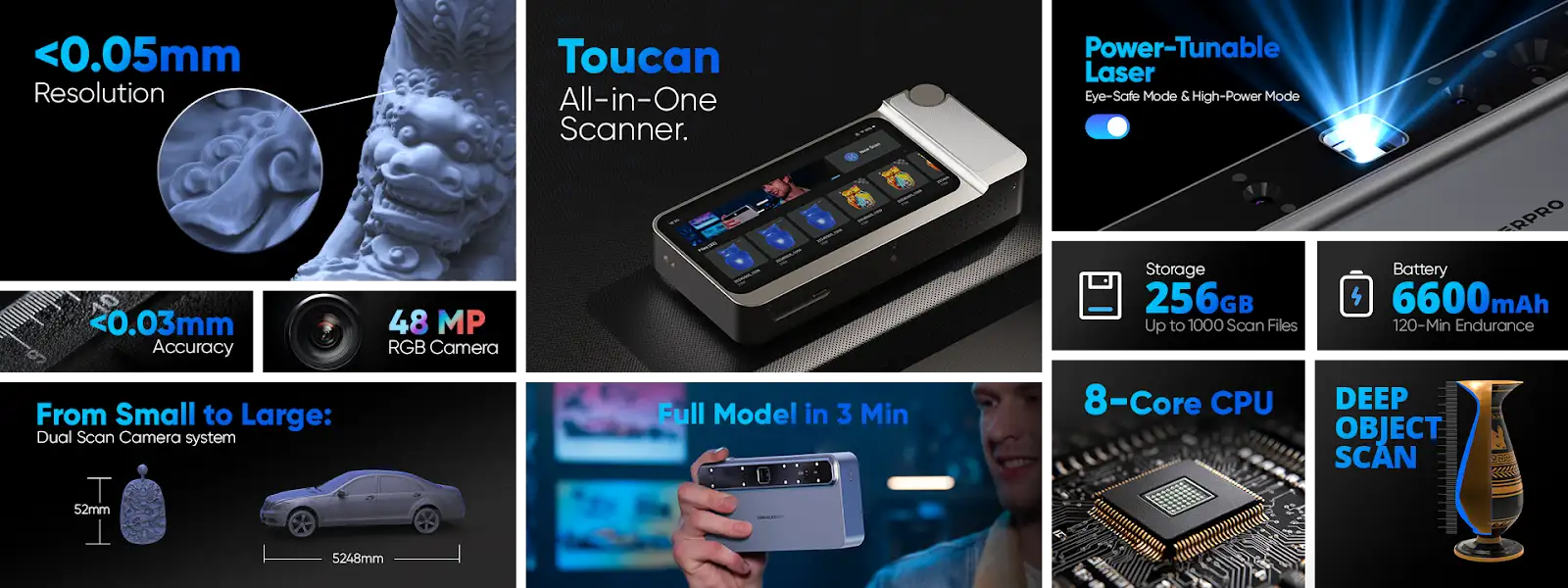 Tiger Scanner The 3D MakerPro Toucan | 3D Scanner — Direct 3D Printers