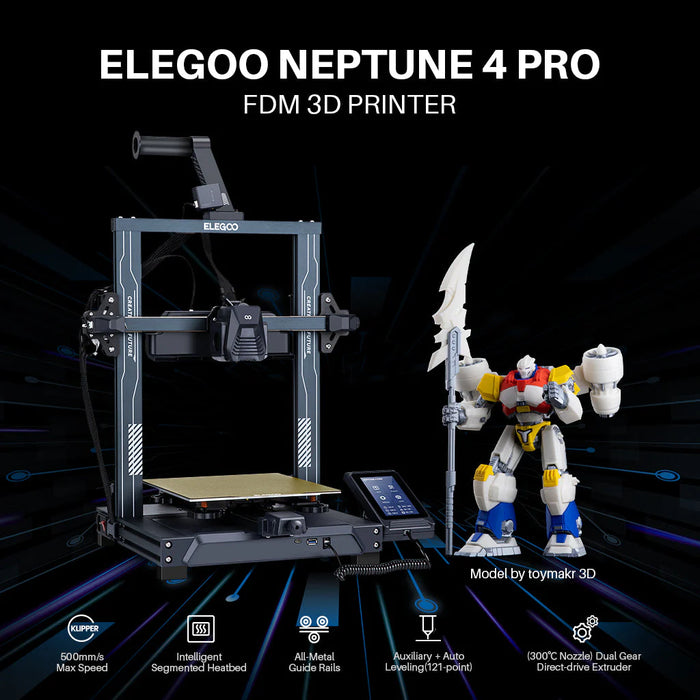 The Elegoo Neptune 4 Pro | 3D Printer (3-Printer Bundle)